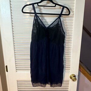 Torrid Babydoll Mesh Negligee Lingerie – Black & Navy Blue – Size 3X (NWT)